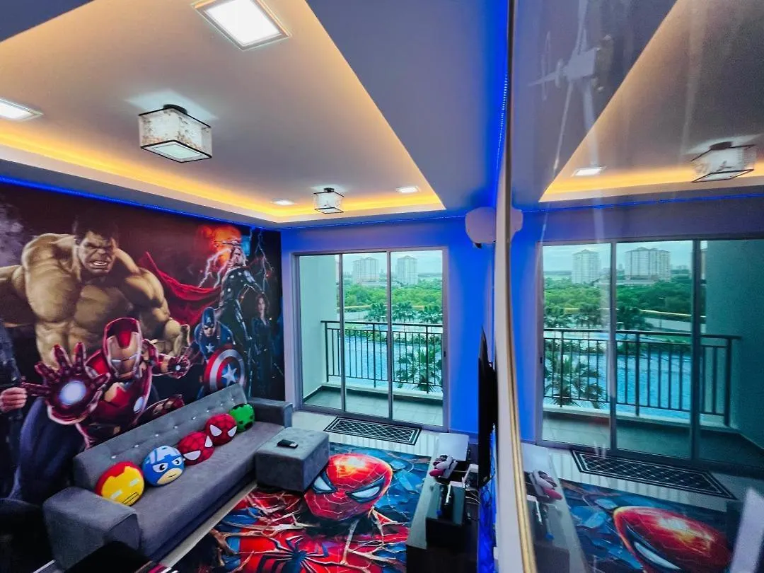 Marvel Universe Retreat - Infinity Pool, Ps5, Private-Cinema With Pool-View Balcony - M4 Bukit Mertajam Lejlighed
